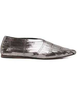 Pantanetti Pointed-Toe Ballet Flats - White