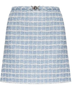 Versace Tweed Mini Skirt - ブルー