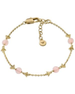 Emporio Armani Bead-Detail Bracelet - Metallic