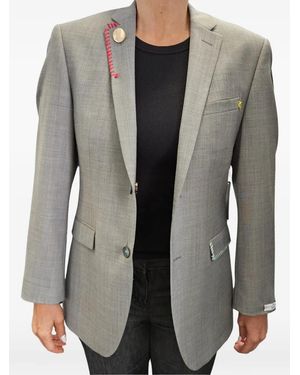 The Divine Rebel Collective X Penguin Extra Salty Slogan-Print Blazer - Grey