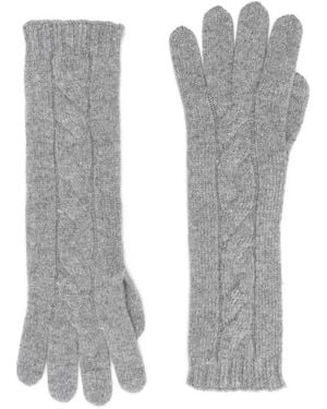 Gran Sasso Handschuhe Mit Zopfmuster - Grau