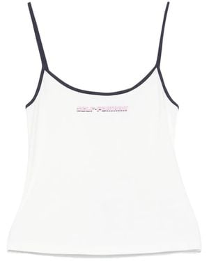 Self-Portrait Jersey Tank Top - Natural