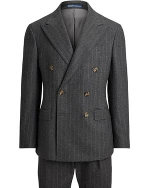 Polo Ralph Lauren Pinstripe-Pattern Double-Breasted Suit - Grey