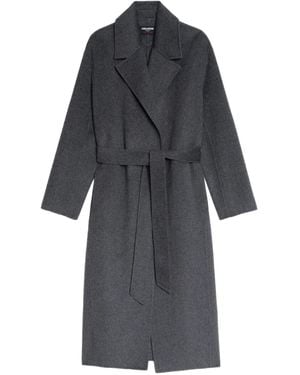 Zadig & Voltaire Abrigo Meli con cinturón - Gris