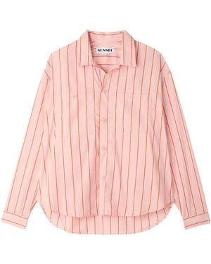 Sunnei Striped Overshirt - Pink