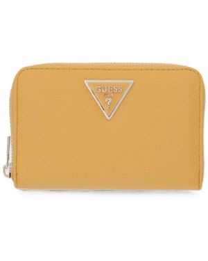 Guess Portefeuille Laurel À Logo Triangulaire - Natural