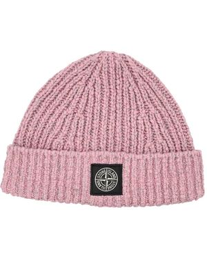 Stone Island Berretto Con Applicazione Logo - Rosa