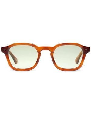 PETER AND MAY Hero Geometric-Frame Sunglasses - Brown