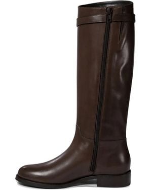 MARETTO® Buckle-Strap Leather Knee-High Boots - Brown