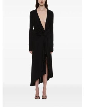 Christopher Esber Spire Plunging Knotted Dress - Black
