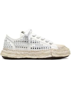 Maison Mihara Yasuhiro Studded Canvas Low-Top Trainers - White
