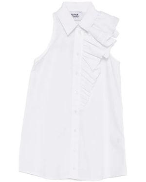 Alpha Studio Camicia Con Ruches - Bianco