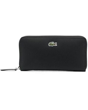 Lacoste Crocodile Appliqué Logo Wallet - Black