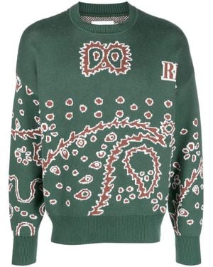 Rhude Intarsia-Knit Jumper - Green