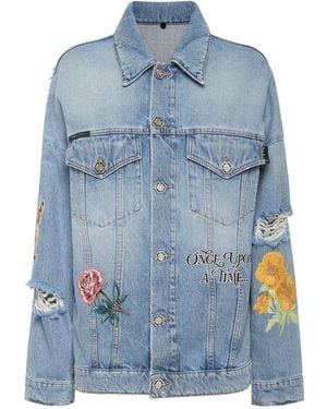 Philipp Plein Fairy Denim Jacket - Blue