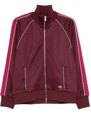 Wales Bonner Striped-Panel Zip-Up Track Top - Red
