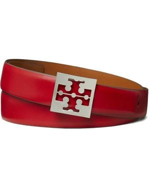 Tory Burch Logo-Buckle Belt - Red