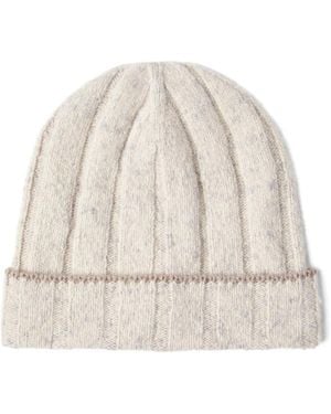 Brunello Cucinelli Bonnet En Cachemire - Neutre