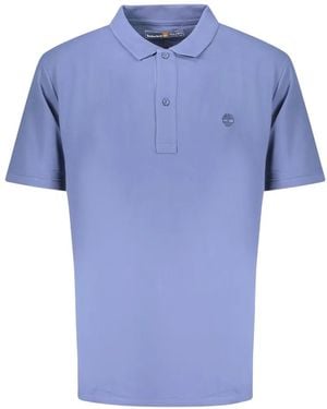 Timberland Logo-Embroidered Polo Shirt - Blue