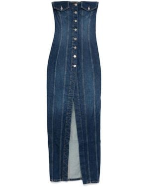 Monot Denim Maxi Dress - Blue