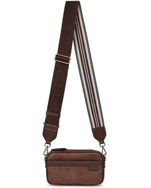 Etro Mini Paisley-Print Camera Bag - Natural