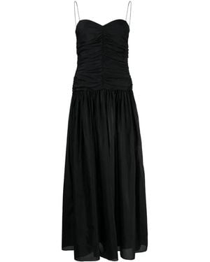Matteau Gathered Drop Waist Dress - Black