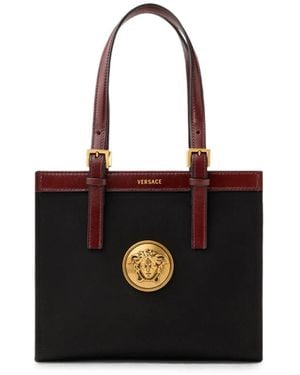Versace Rivière Mini Canvas Tote - Nero