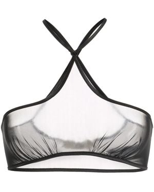 KNWLS Transparentes Bh-Top Mit Neckholder - Grau