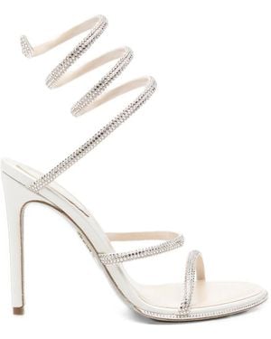 Rene Caovilla Cleo Crystal-Embellished Sandals - White