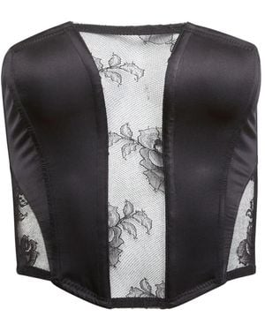 Fleur du Mal Lace Corset - Black