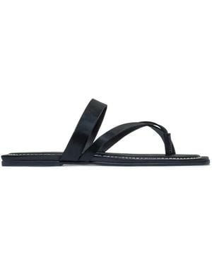 Bernardo Ocana Toe-Ring Thong Flat Sandals - Black