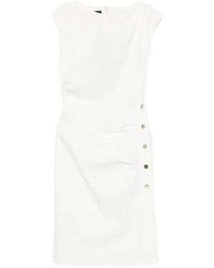 Pinko Slim-Fitting Calf-Length Dress - White