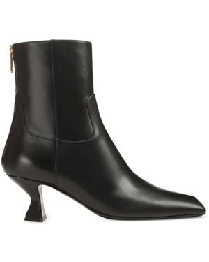 Sergio Rossi Stivaletti Sculpt Con Punta Quadrata - Nero
