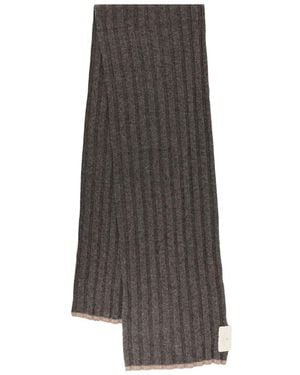 Brunello Cucinelli Bufanda de canalé - Marrón