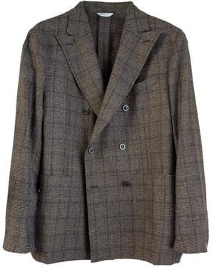 Boglioli Double-Breasted Suit Jacket - Grey