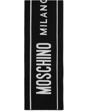 Moschino ロゴ スカーフ - ブラック