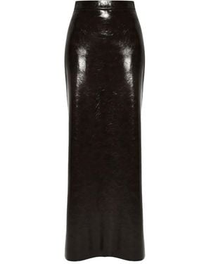 ANOUKI Faux-Leather Maxi Skirt - Black