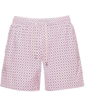 MC2 Saint Barth Geometric-Print Swim Shorts - Purple