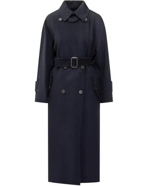 Weekend by Maxmara Double-Breasted Coat - Blue