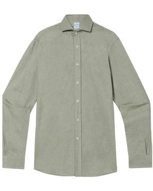 Brooks Brothers Spread-Collar Cotton Shirt - Grey