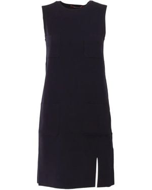 Max Mara Slit-Detail Mini Dress - Blue