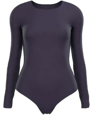 Wolford Body En Maille Circulaire À Manches Longues - Blue