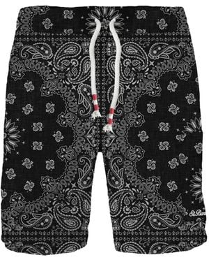 Mc2 Saint Barth ペイズリー ショートパンツ - ブラック