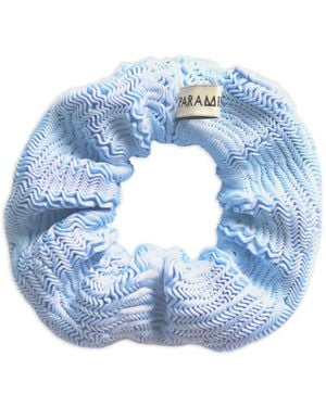 Paramidonna Textured Scrunchie - Blue