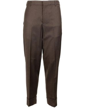 Cruna Pantalon Bergen À Chevilles Resserrées - Marron