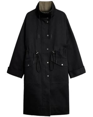 Soeur Luce Reversible Parka Coat - Black