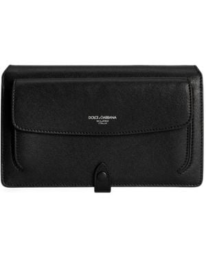 Dolce & Gabbana Calfskin Crossbody Mini Bag - Black