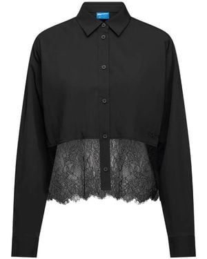 KARL LAGERFELD Camicia A Maniche Lunghe Con Finiture - Nero