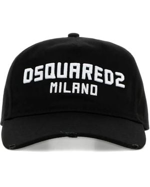 DSquared² Embroidered Cotton Baseball Cap - Black