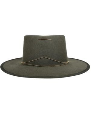 Van Palma Anna Chain-Embellished Hat - Green
